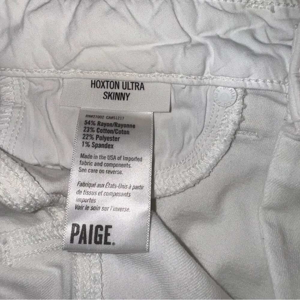 Paige Jeans Hoxton Ultra Skinny White Mist 26
